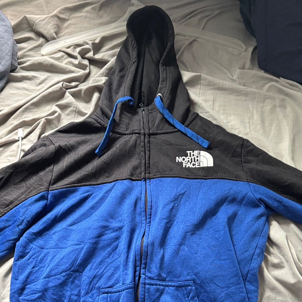 The North Face Black and Blue Zip-Up Hoodie - Picture 5 of 5